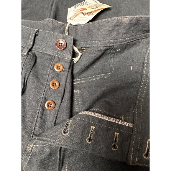 NWT Womens Handmade Hemp Organic Cotton Utility Pants Size 2 Artisan Wide Leg - Picture 7 of 11